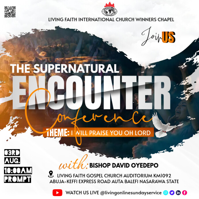 church event flyer Publicação no Instagram template