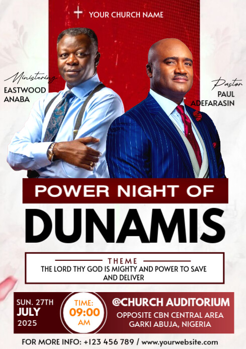 church event flyer A4 template