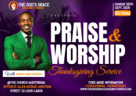Church event flyer Postcard template