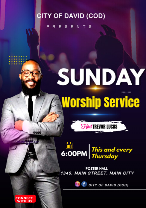 church event flyer A5 template