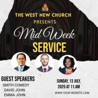 church event flyer โพสต์บน Instagram template