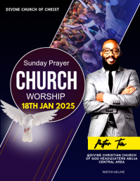 church event flyer Pamflet (Letter AS) template