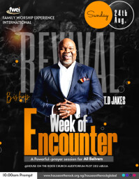church event flyer Volante (Carta US) template