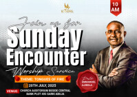 church event flyer Postcard template