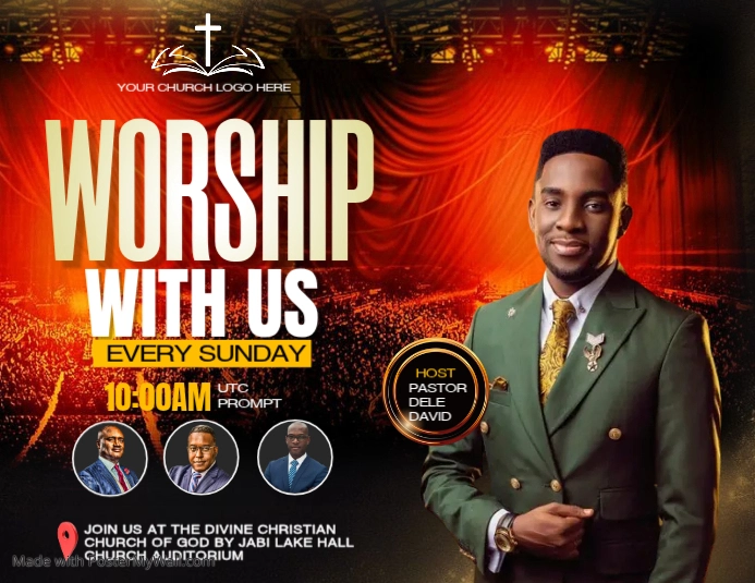 Church Service Invitation Template | PosterMyWall