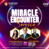 Church event flyer Wpis na Instagrama template