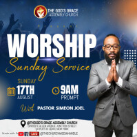 church event flyer Publicación de Instagram template