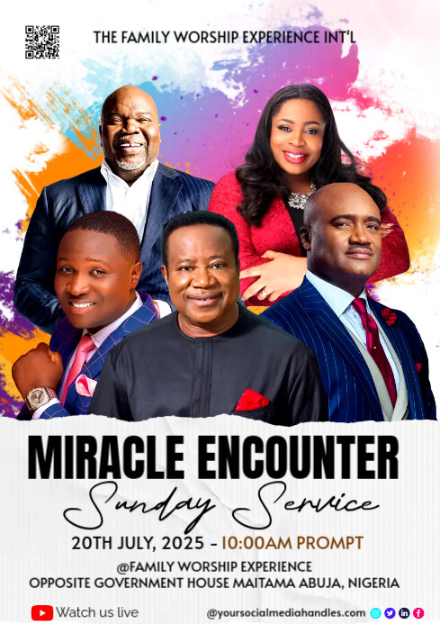 church event flyer A4 template