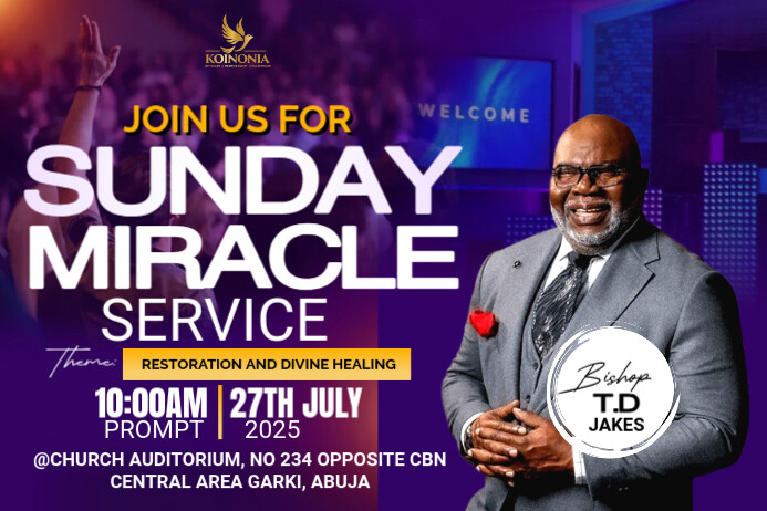 church event flyer Cartaz template