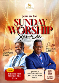 church event flyer A1 template