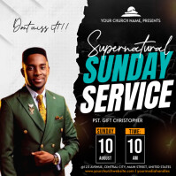 church event flyer Instagram Post template