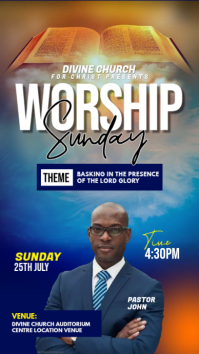 church event flyer Facebook Story template