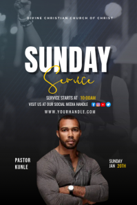 church event flyer Poster template