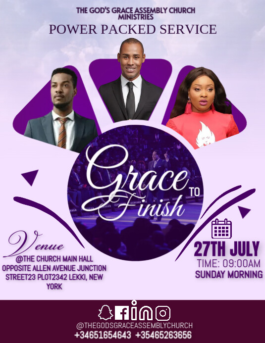 church event flyer Pamflet (VSA Brief) template