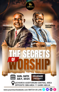 church event flyer Halv side bred template