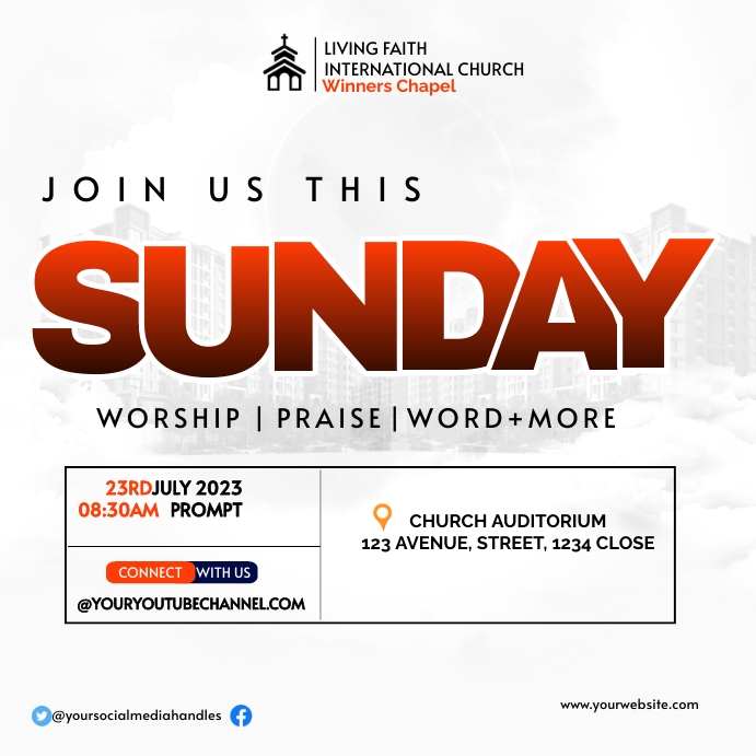 Church event flyer Template PosterMyWall