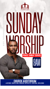 church event flyer Facebook Story template