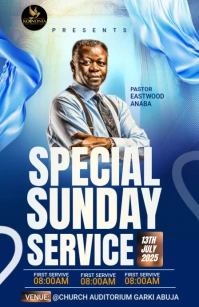 church event flyer Tabloide template