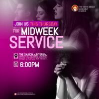 church event flyer Post Instagram template