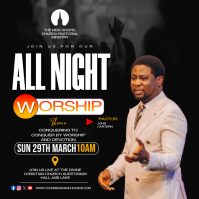 church event flyer Vierkant (1:1) template