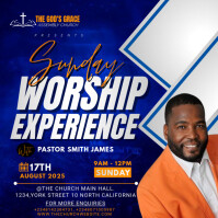 church event flyer Instagram-Beitrag template
