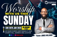 church event flyer แทบลอยด์ template