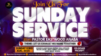 church event flyer Twitter 帖子 template