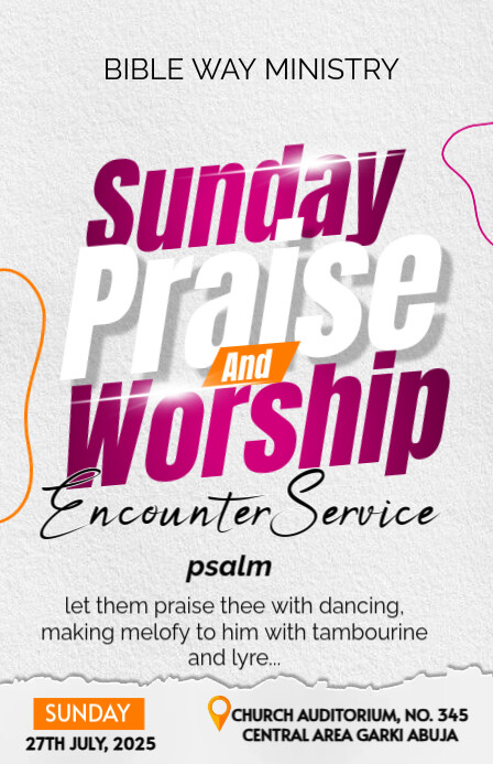 church event flyer Halfbladsy Breed template