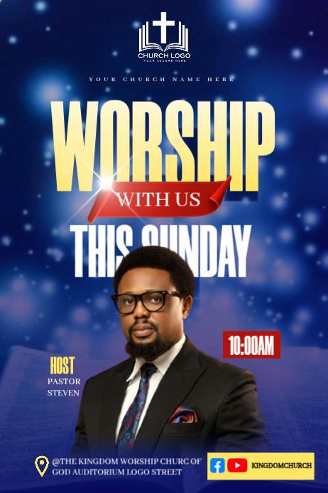 Church Worship Event Posters Template | PosterMyWall