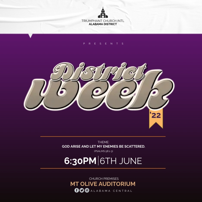 CHURCH EVENT FLYER Publicação no Instagram template
