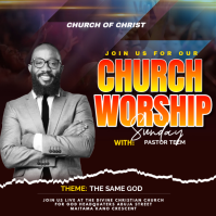 church event flyer Publicación de Instagram template