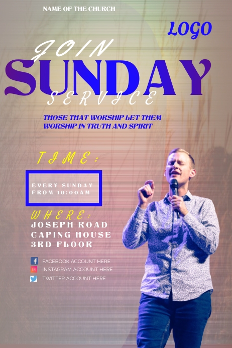 CHURCH EVENT FLYER POSTER Template | PosterMyWall