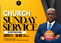 church event flyer template Postcard