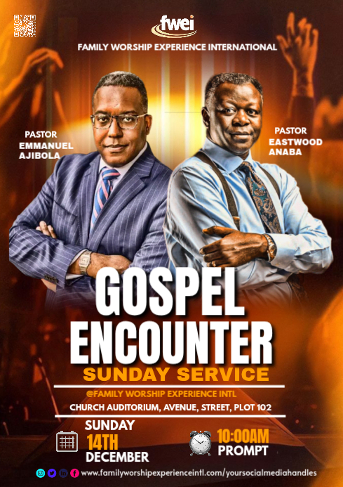 Church event flyer template A4