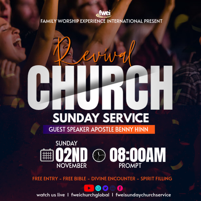 Church Event Flyer Instagram Ad Template | PosterMyWall