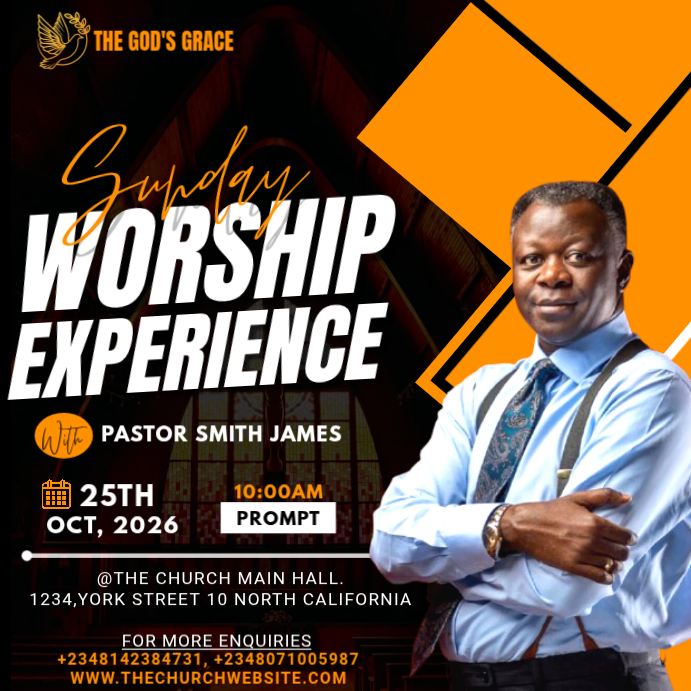 Plantilla de Church Event Flyer Instagram Ad | PosterMyWall