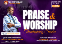 church event flyer template Postcard