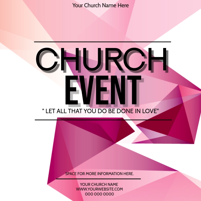 Church Event Flyer Template Persegi (1:1)