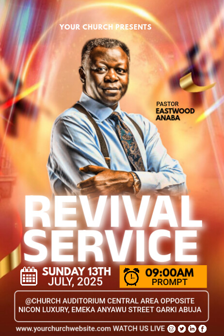 church event flyer template Plakkaat