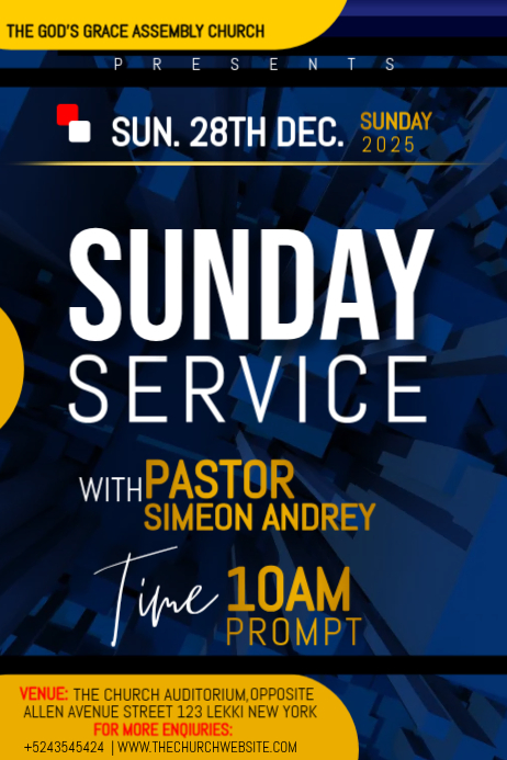 Modèle Church event flyer template | PosterMyWall