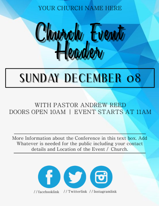 Church Event Flyer Template | PosterMyWall