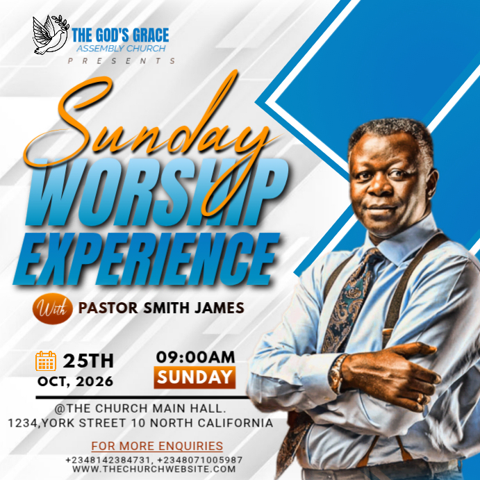 Lefelete Design Church Event Flyer Instagram Ad Template | PosterMyWall