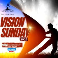 church event flyer template Cuadrado (1:1)