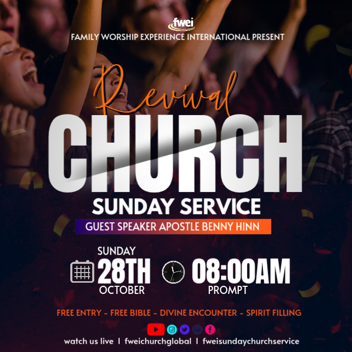 Church Revival Service Template | PosterMyWall
