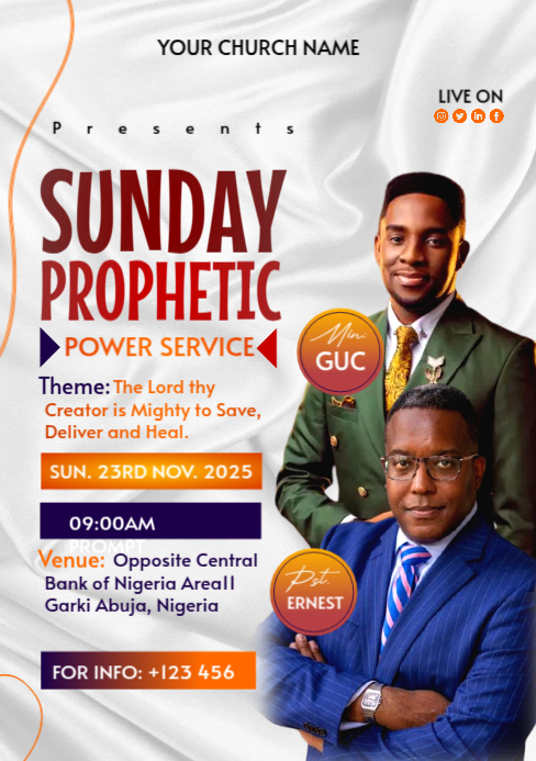 church event flyer template A5