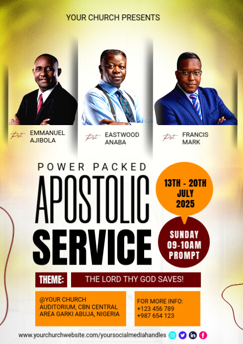 church event flyer template A4