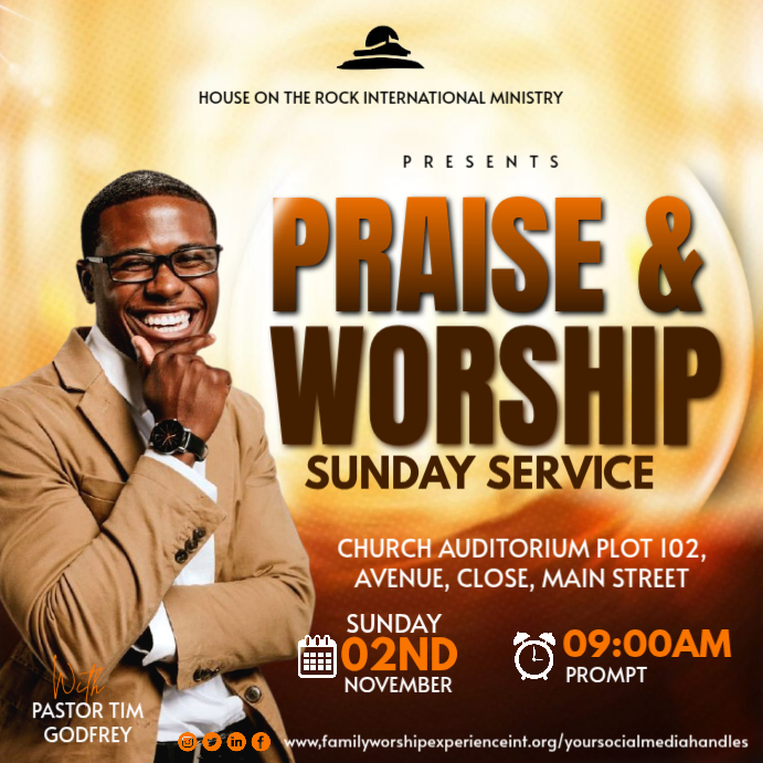 Church Event Flyer Instagram Ad Template | PosterMyWall
