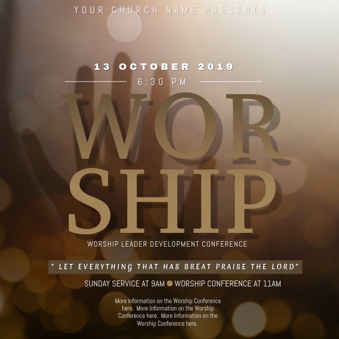 Church Event Flyer Template Square (1:1)