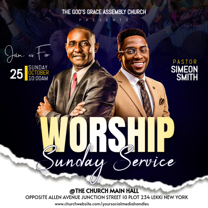 Church Event Flyer Instagram Ad Template | PosterMyWall