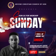 church event poster Square (1:1) template